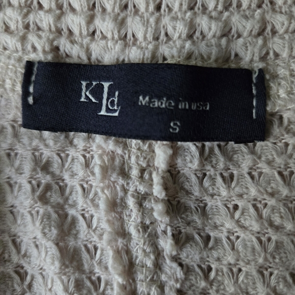 KLd Women's Waffle Knit Pullover Autumn Sweater Size S Cream/Ivory Used - Picture 5 of 7